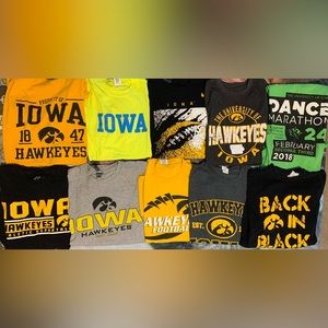 16!! Iowa Hawkeye t-shirts for only $30
